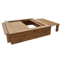 Детские площадки для детского сада - Песочница с крышкой и столиком