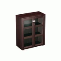 Шкаф для документов средний со стеклянными дверями (96x46x121)