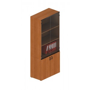 Шкаф для документов со стеклянными дверями высокий (90x45x207)