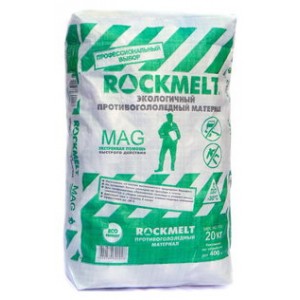 Противогололедный реагент ROCKMELT (Рокмелт) MAG мешок 20 КГ