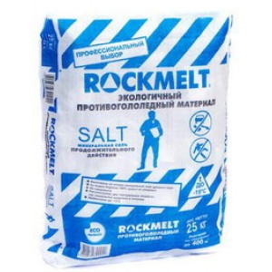 Противогололедный реагент Rockmelt (Рокмелт) Salt мешок 20 кг.