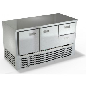 Холодильный стол из нержавеющей стали, две двери, два ящика СПН/О-122/22-1407