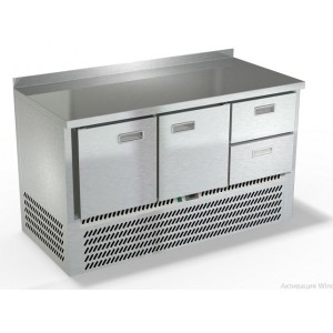 Морозильный стол из нержавеющей стали, две двери, два ящика СПН/М-122/22-1407