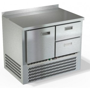 Холодильный стол из нержавеющей стали, одна дверь, два ящика СПН/О-222/12-1007