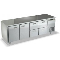 Морозильный стол из нержавеющей стали, две двери, четыре ящика СПБ/М-122/24-2206