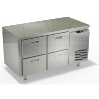 Холодильный стол из нержавеющей стали, четыре ящика СПБ/О-123/04-1306