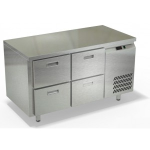 Холодильный стол из нержавеющей стали, четыре ящика СПБ/О-123/04-1307
