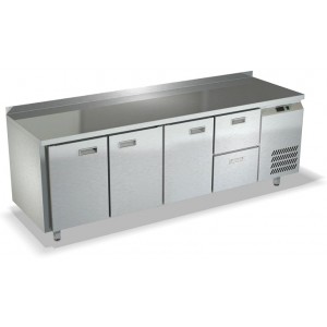 Холодильный стол из нержавеющей стали, три двери, два ящика СПБ/О-222/32-2207