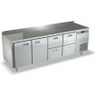 Холодильный стол из нержавеющей стали, две двери, четыре ящика СПБ/О-222/24-2206