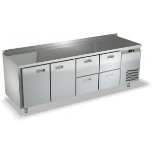 Морозильный стол из нержавеющей стали, две двери, четыре ящика СПБ/М-222/24-2207